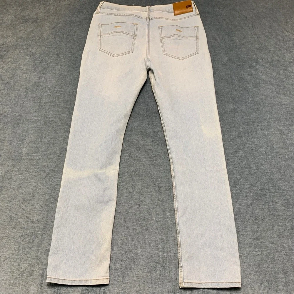 RSQ Jeans Mens 30x30 Blue Denim Cotton Stretch Mid Rise Slim Fit Straight Leg